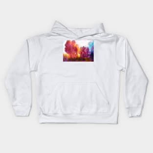 Watercolor landscape Kids Hoodie